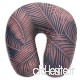 Travel Pillow Tropical Palm Leaf Toss in Coral + Navy Memory Foam U Neck Pillow for Lightweight Support in Airplane Car Train Bus - B07V968RJS